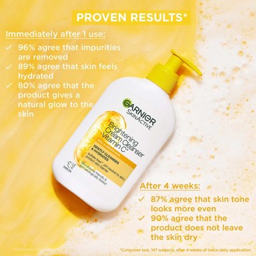 Garnier SkinActive Brightening Cream Cleanser 250ml - Vitamin C