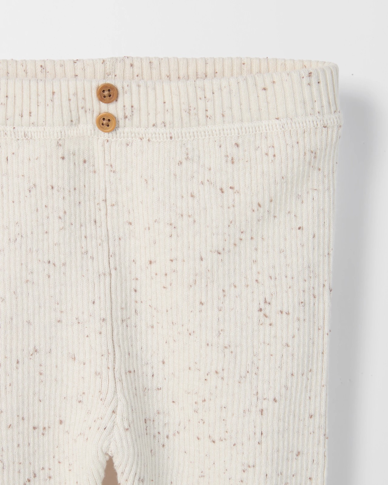 Baby Organic Cotton Rib Knit Pants - Nep Cream 2 of 2