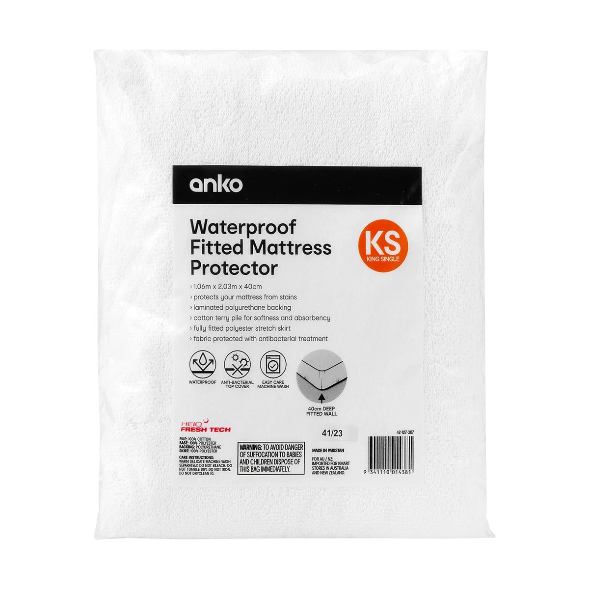 Waterproof Fitted Mattress Protector, King Single Bed - Anko | Target ...