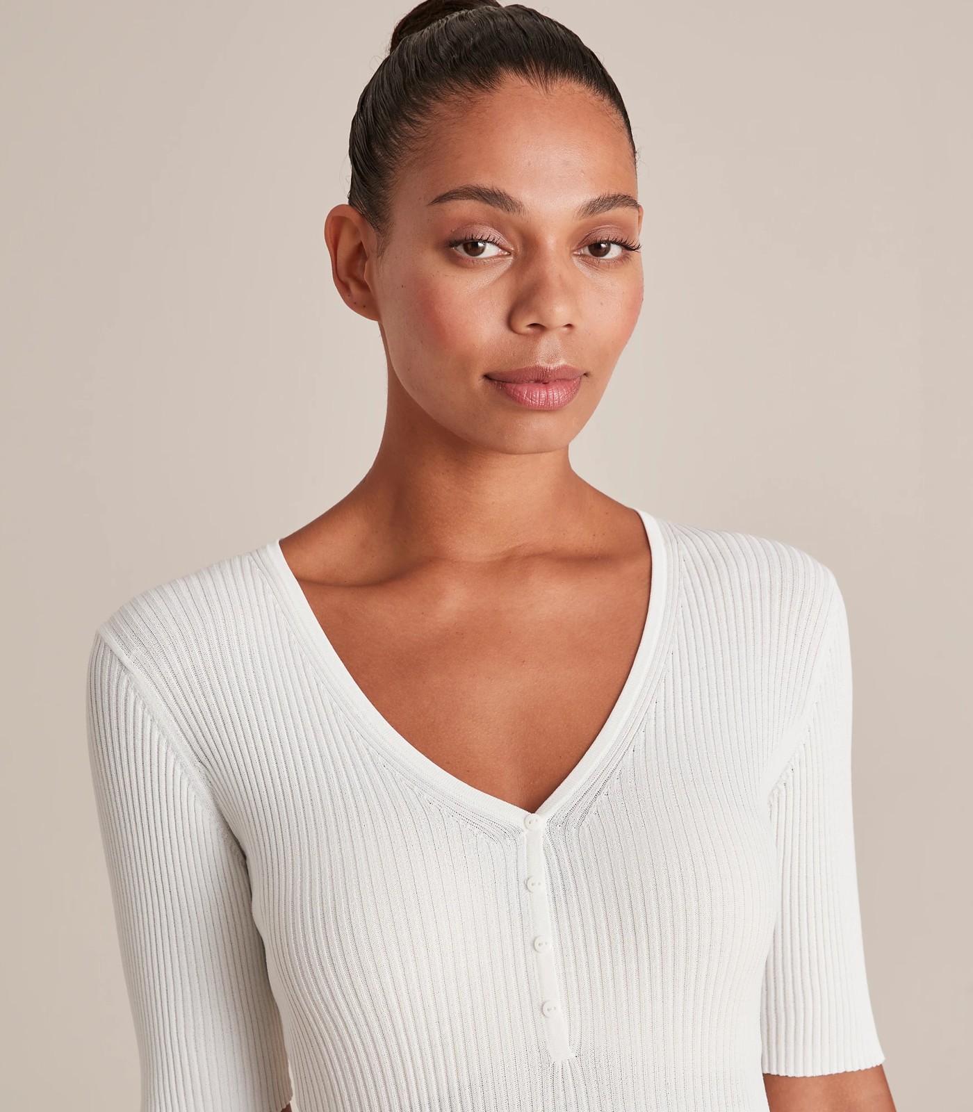 Preview V-Neck Henley Top 5 of 6