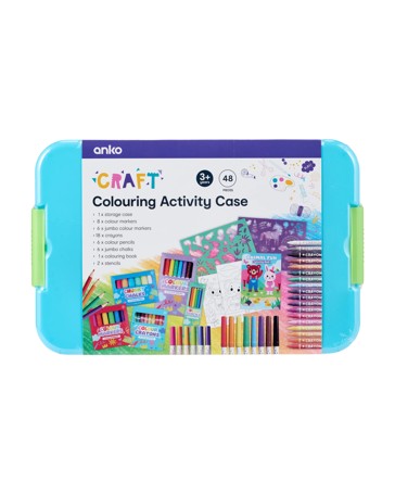 Anko 48 Piece Colouring Activity Case