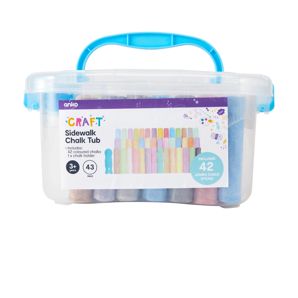 Anko 43 Pack Sidewalk Chalk Tub