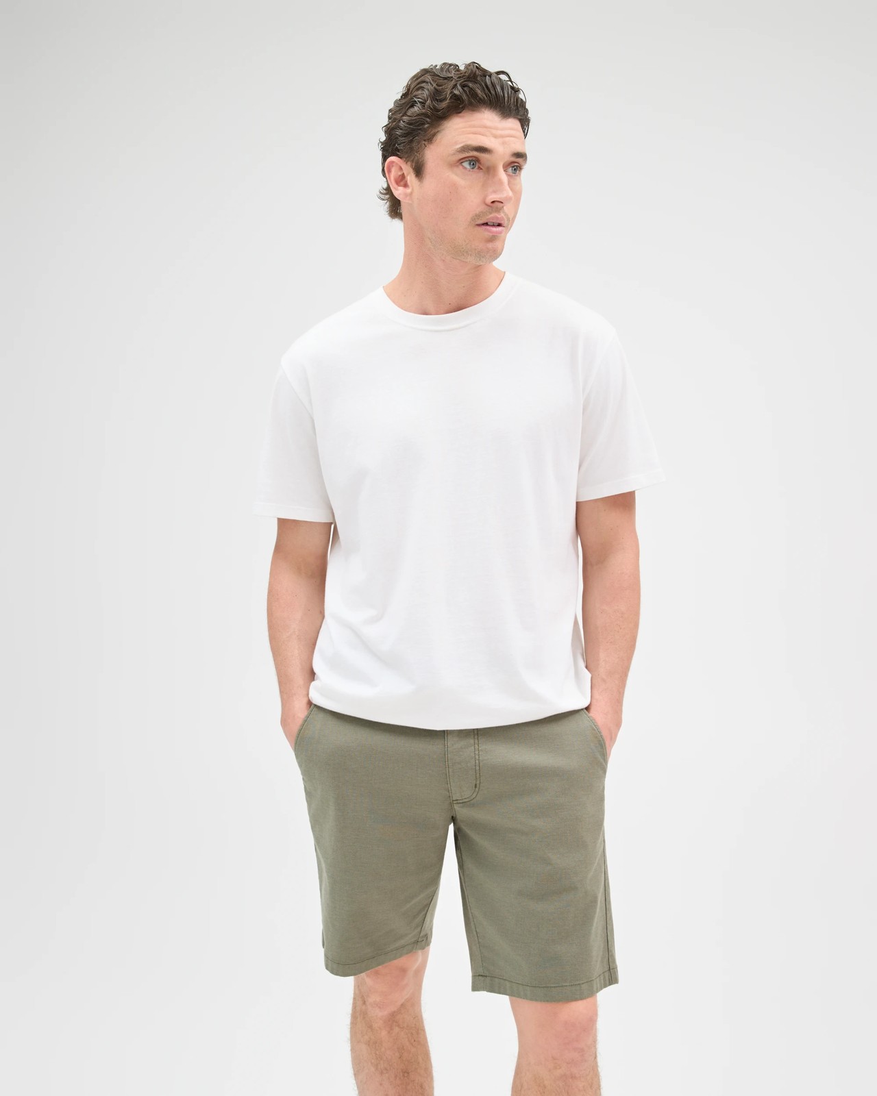 Australian Cotton Chino Shorts - Basil 2 of 6