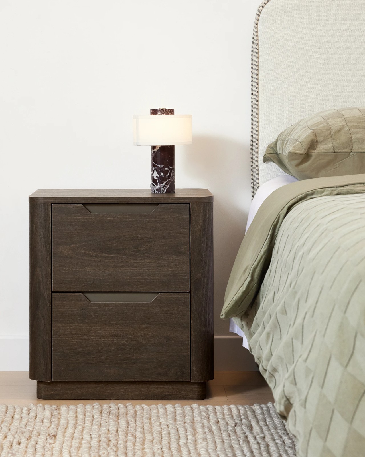 Anko Miles 2 Drawer Bedside Table - Walnut 2 of 5
