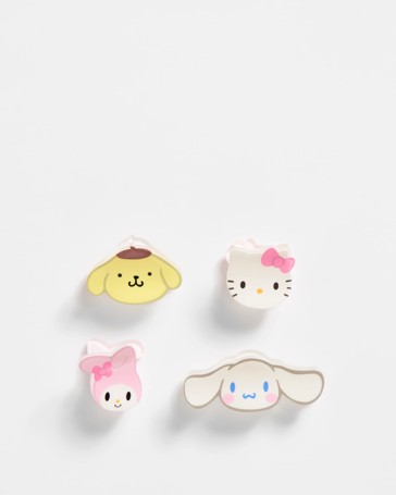 Kids Licensed Hello Kitty and Friends 4 Pack Mini Claw Clips