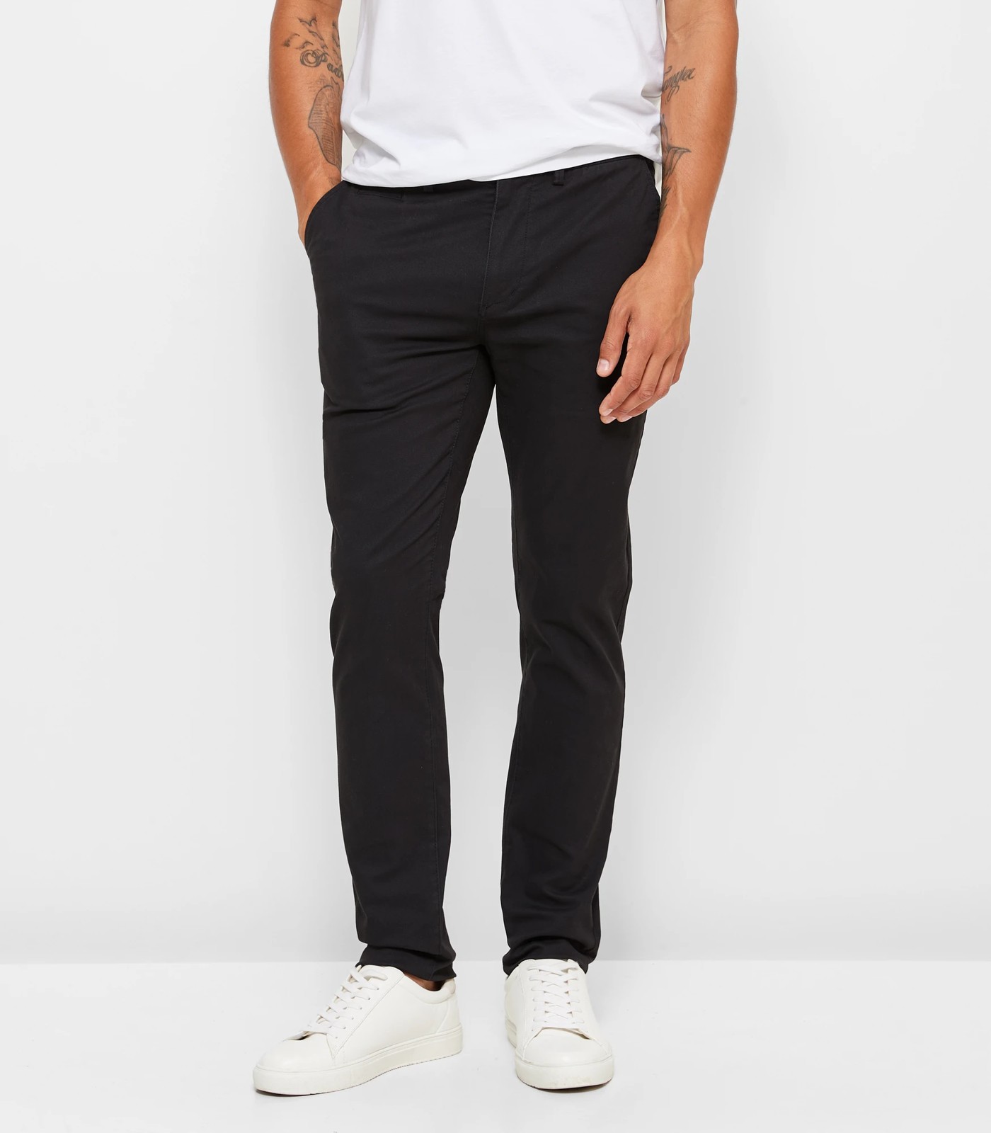 Mens skinny deals fit black chinos