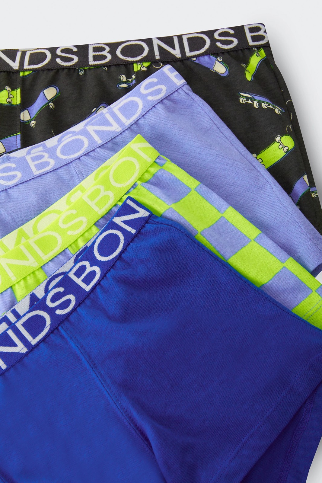 Bonds Cotton 4 Pack Boys Trunks - Multi Kickslip Kicks 3 of 4