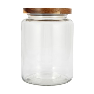 4L Glass Jar with Wood Lid - Anko
