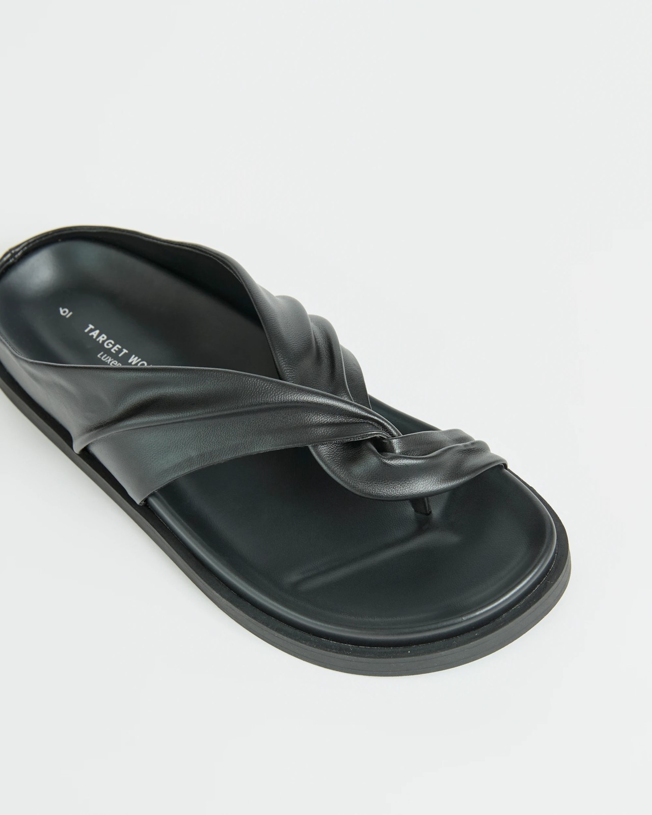 Toe Post Wrap Moulded Footbed Sandals - Tina - Black 3 of 3