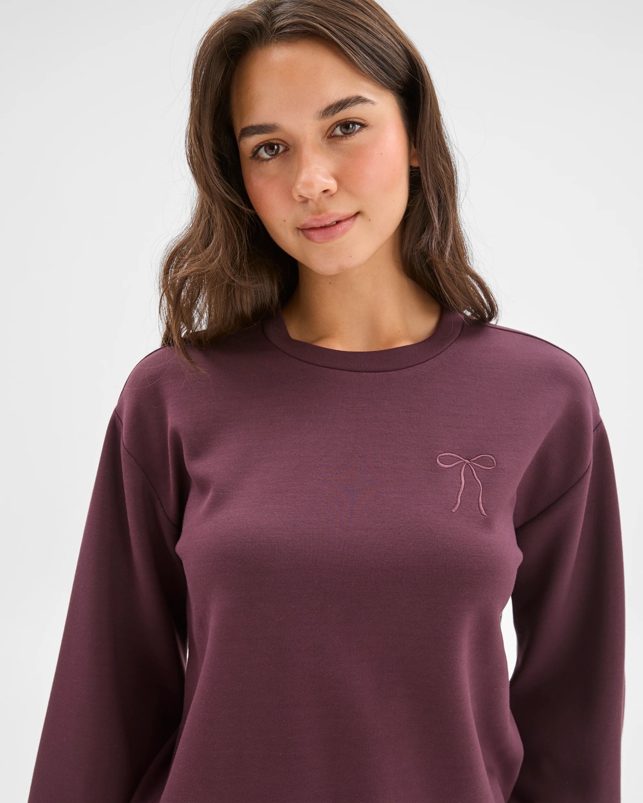 Long Sleeve Modal Blend Crew Sleep Jumper 5 of 6