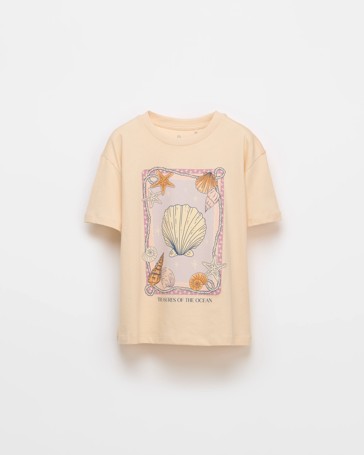 Australian Cotton Longline Print T-shirt