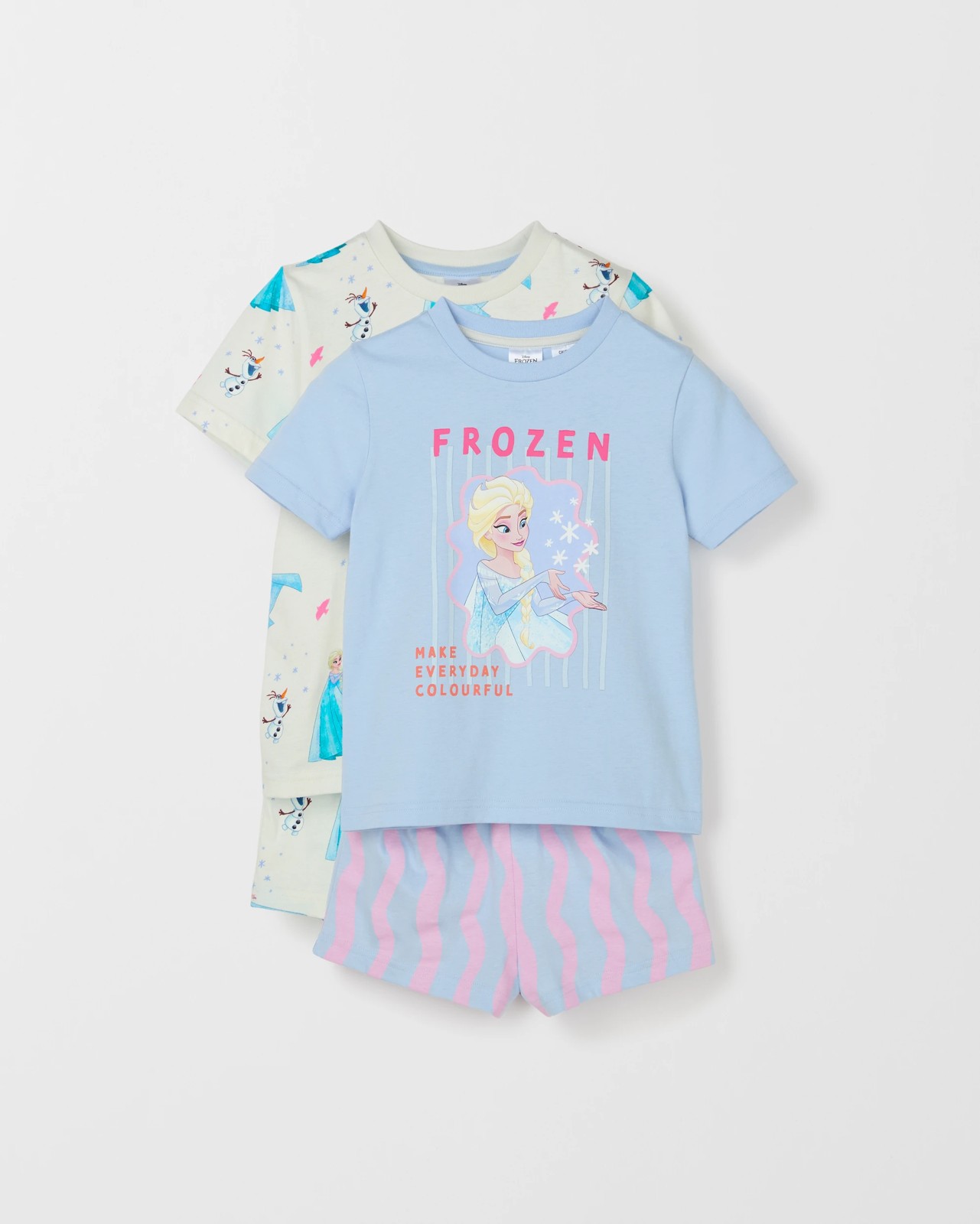 Disney Frozen Organic Cotton 2 Pack Younger Girls Pyjama Set 2 of 5