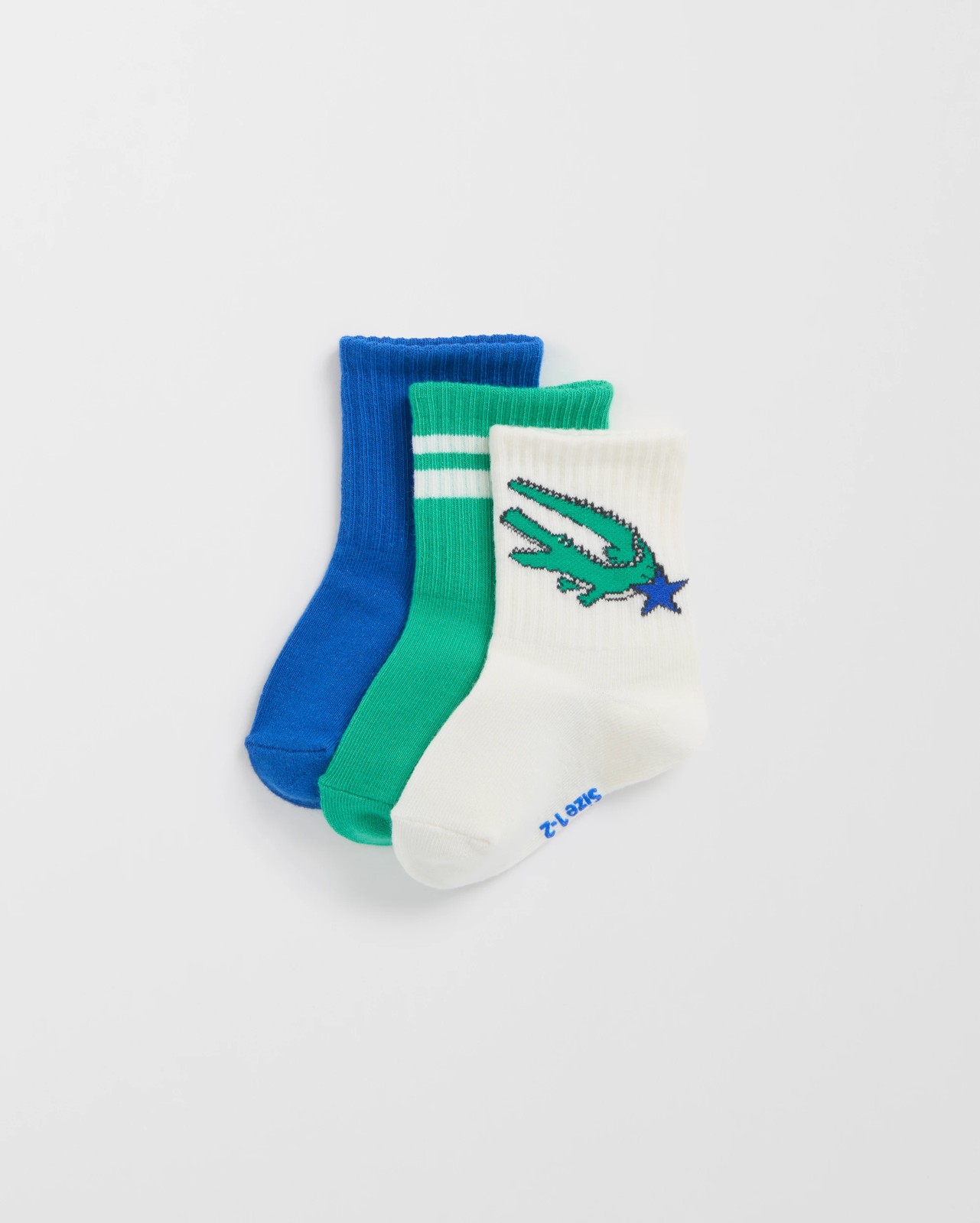 Bonds Baby 3 Pack Pattern Rib Crew Socks 4 of 6