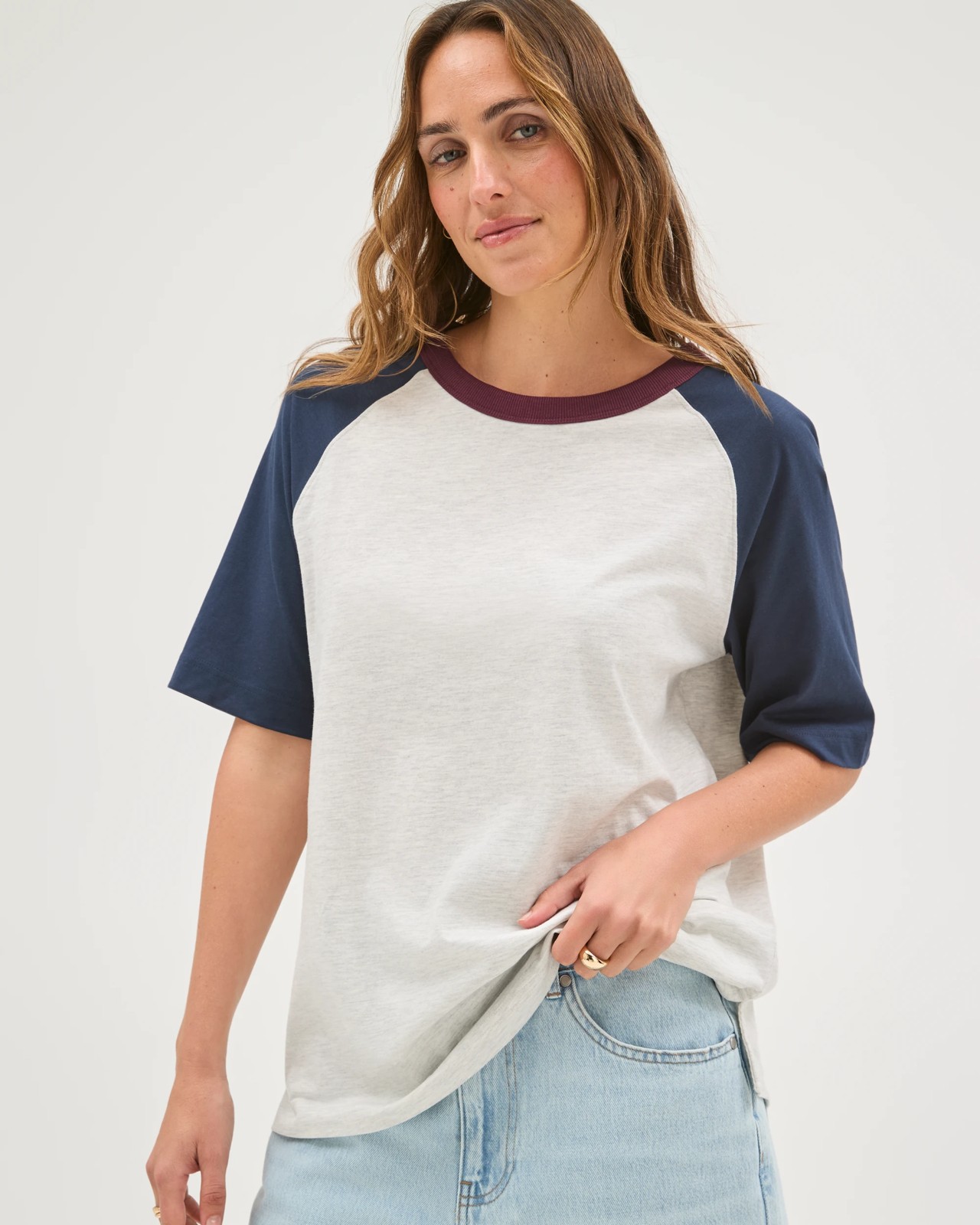 Australian Cotton Raglan Sleeve Boxy T-Shirt 5 of 5
