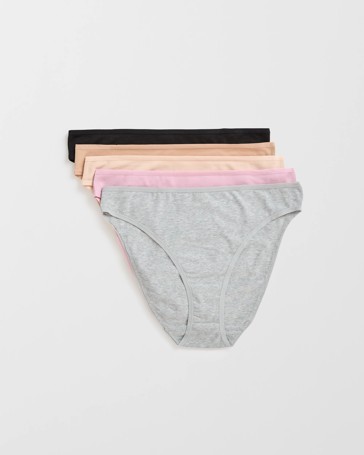 Australian Cotton 5 Pack Elevated High Cut Briefs