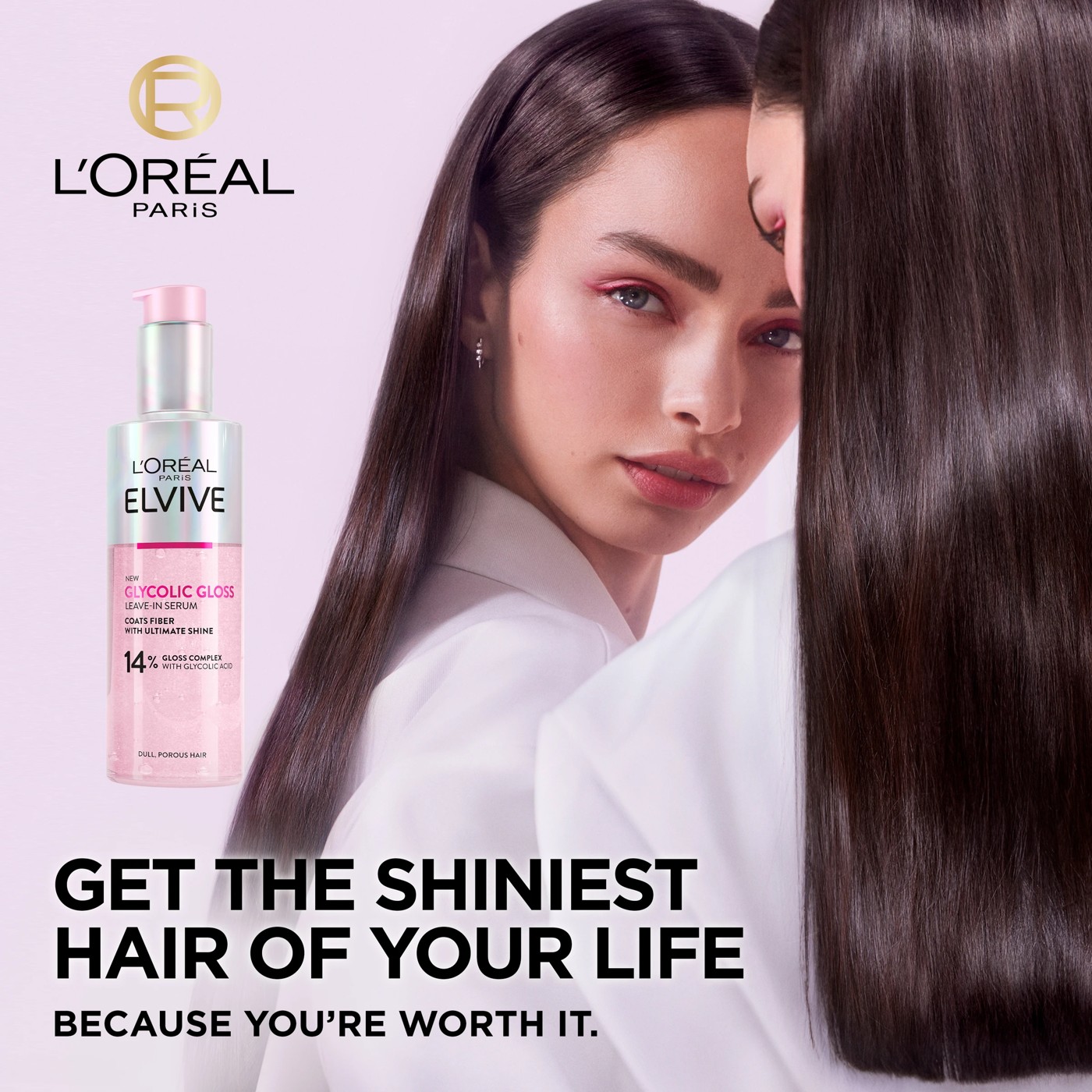 L'Oreal Paris Elvive Glycolic Gloss Leave-in Serum - 14% Gloss Complex with Glycolic Acid 3 of 6