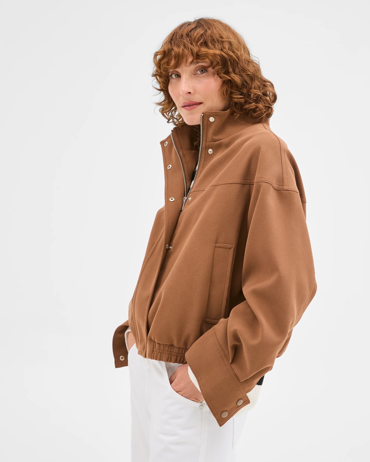 Brushed Twill Bomber Jacket 4 of 5