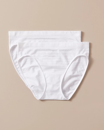 2 Pack Matte and Shine Seamfree Bikini Briefs