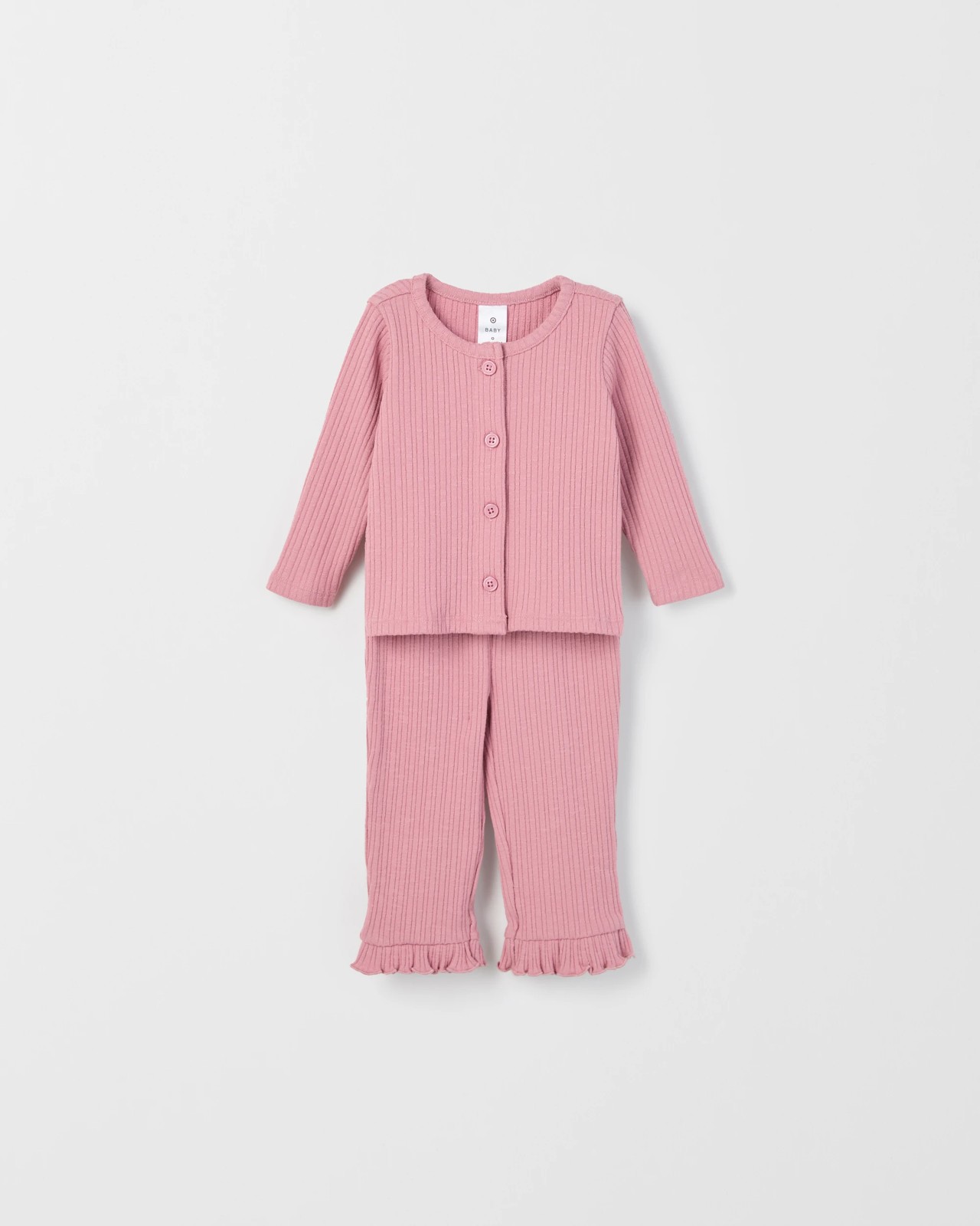 Baby Rib Cardigan and Pants Set 4 of 5