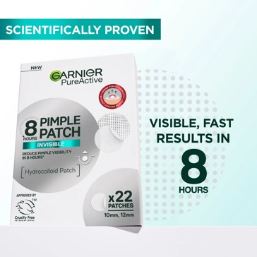 Garnier PureActive 22 Pack 8 Hour Invisible Pimple Patch - Hydrocolloid