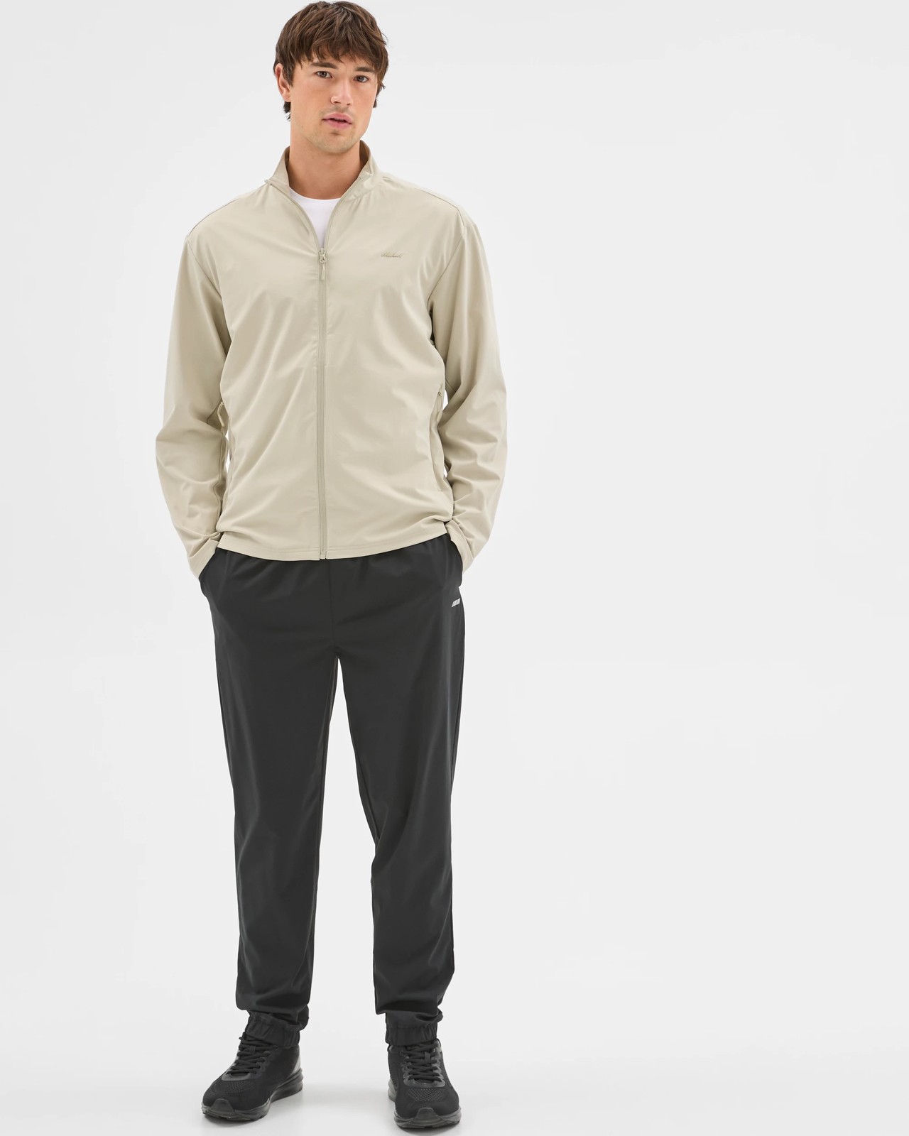 Active Zip Through Textured Jumper - Agate Grey 2 of 5