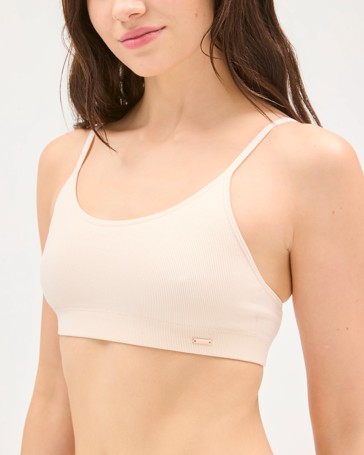 Lily Loves Rib Wirefree Crop Top