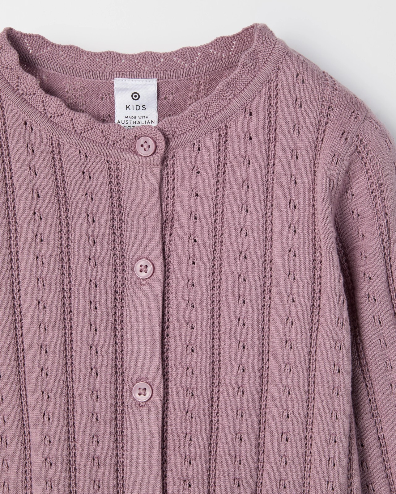 Australian Cotton Knit Cardigan and Skirt Set - Purple 2 of 3