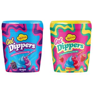 Joojoos Gel Dippers Fruity Gummy Sticks & Sour Dip 80g - Assorted
