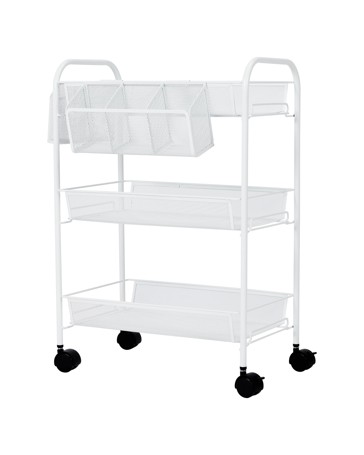Anko 3 Tier Metal Trolley - White