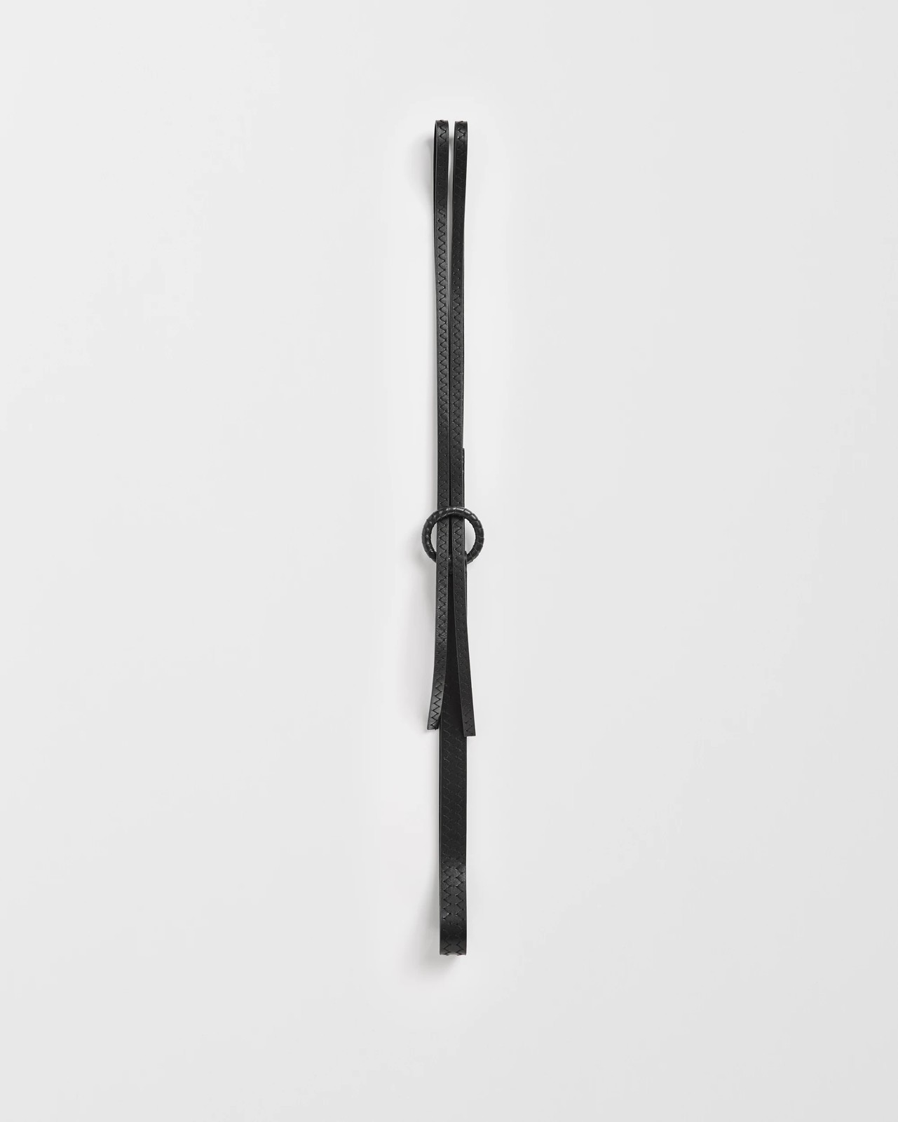 Genuine Leather Tie Belt - Black 2 of 3