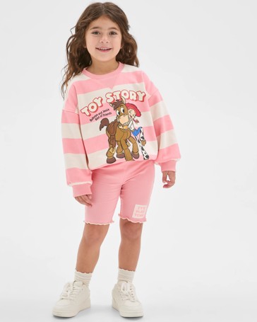 Disney Pixar Toy Story Australian Cotton Blend Fleece Top and Bike Shorts Set