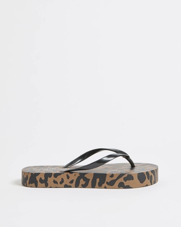 Sarah Square Toe Flatform Thongs