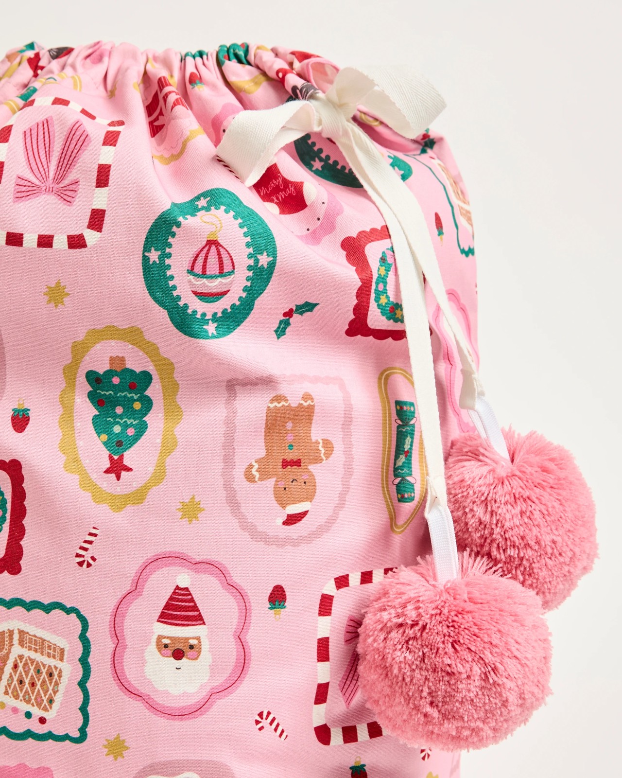 Cotton Christmas Icons Santa Sack 2 of 3