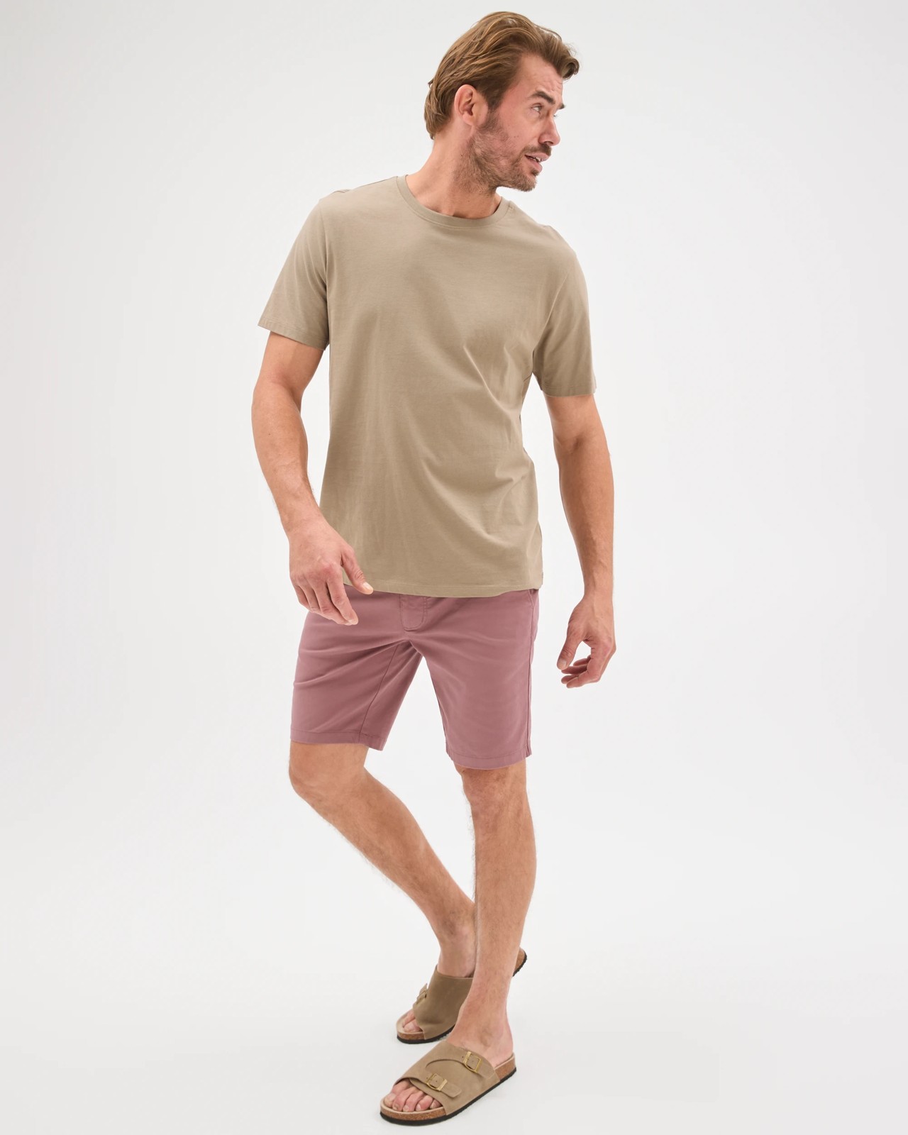 Australian Cotton Slim Chino Shorts - Rose  5 of 5