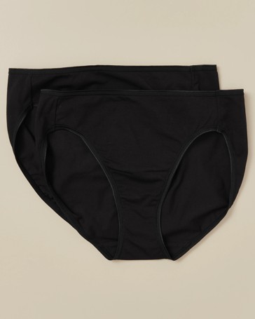2 Pack Everyday Cotton High Cut Briefs