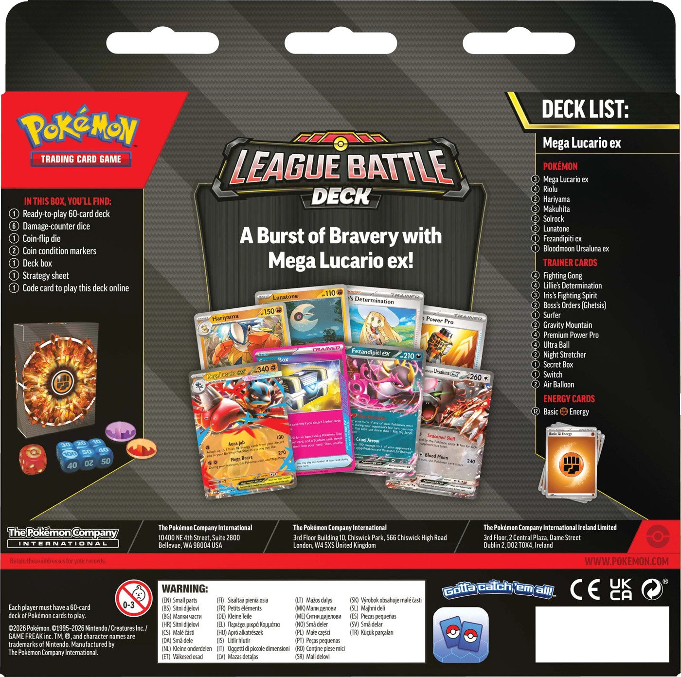 Pokemon TCG: Mega Lucario ex League Battle Deck - Assorted 3 of 4