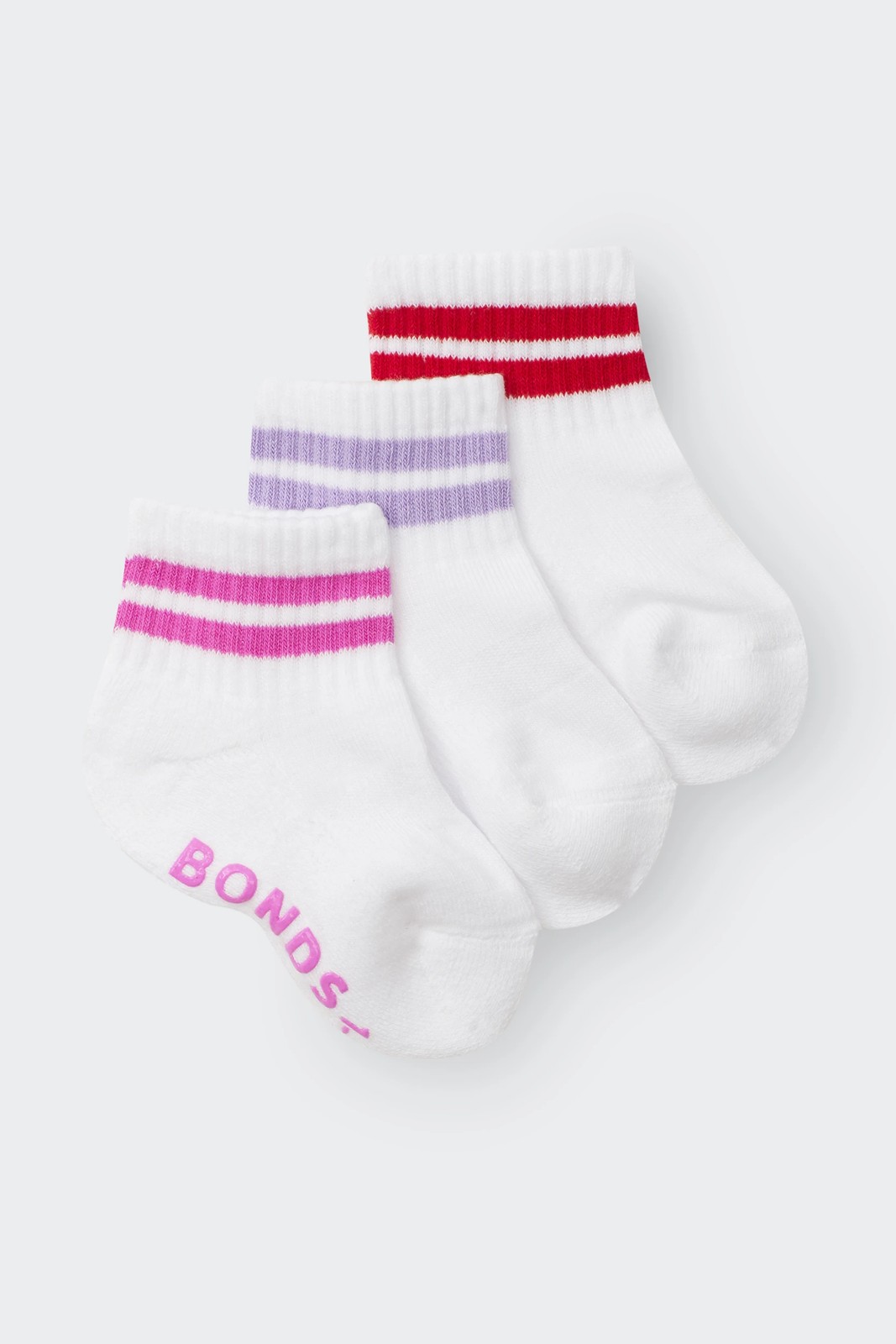 Bonds Baby 3 Pack Ultimate Comfort Quarter Crew Socks 2 of 6
