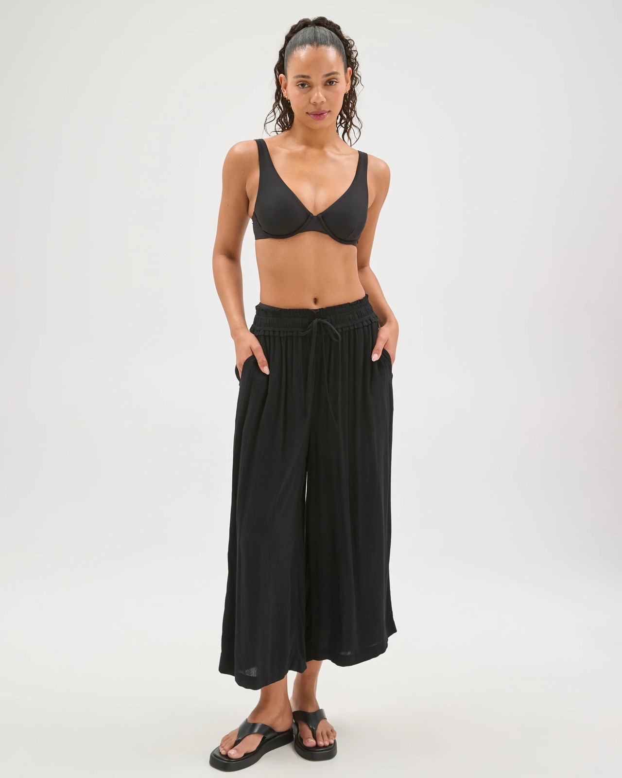 Shape Your Body V-Neck Underwire Swim Bikini Top - Black 2 of 5