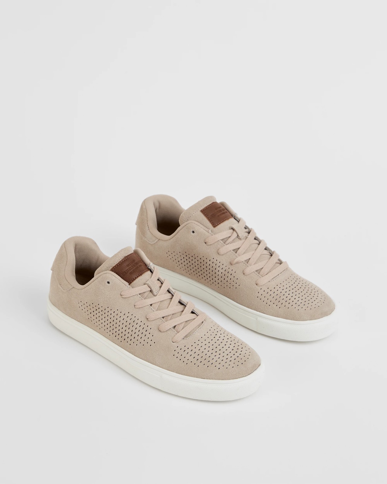 Pin Punched Suede Sneaker - Grey 2 of 3