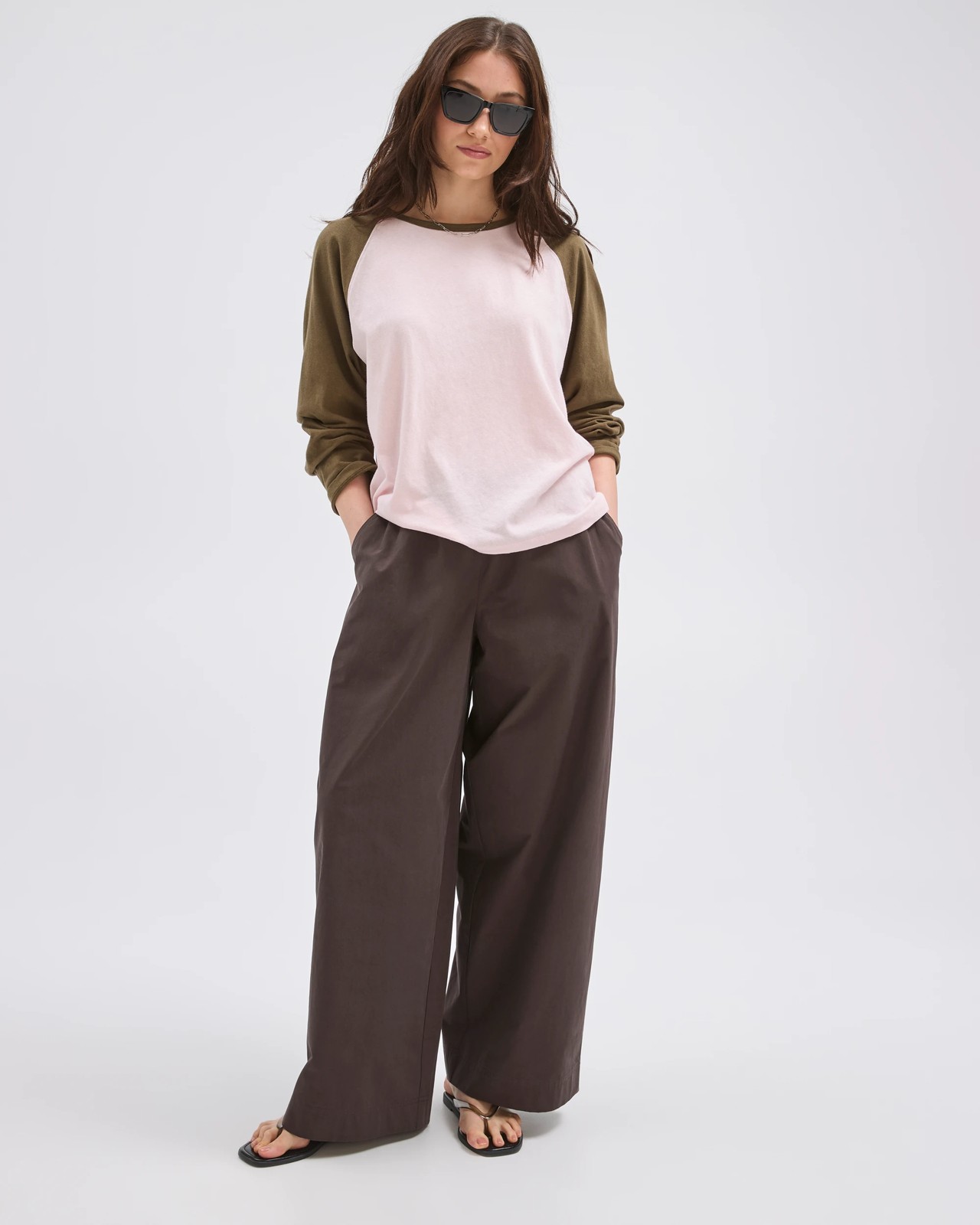 Lily Loves Australian Cotton Poplin Wide Leg Pants - Truffle 2 of 6