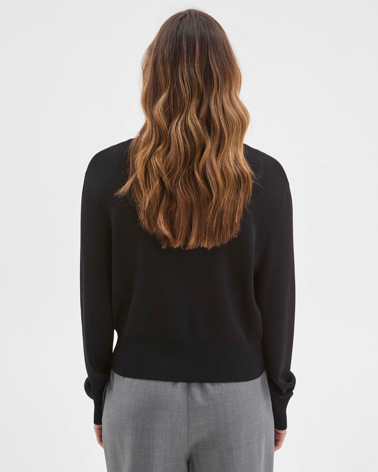 Preview Crepe Knit Core Cardigan - Black 6 of 6