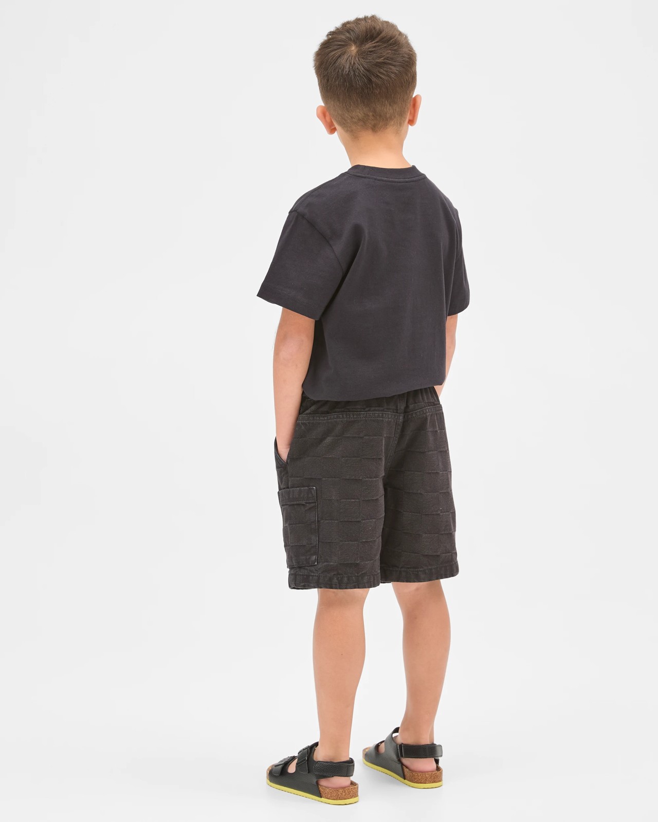 Pull On Denim Volley Shorts - Checkerboard Black 4 of 6