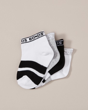 4 Pack Bonds Baby Sportlet Socks