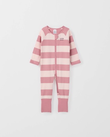 Baby Organic Cotton Rib Zip Footless Coverall