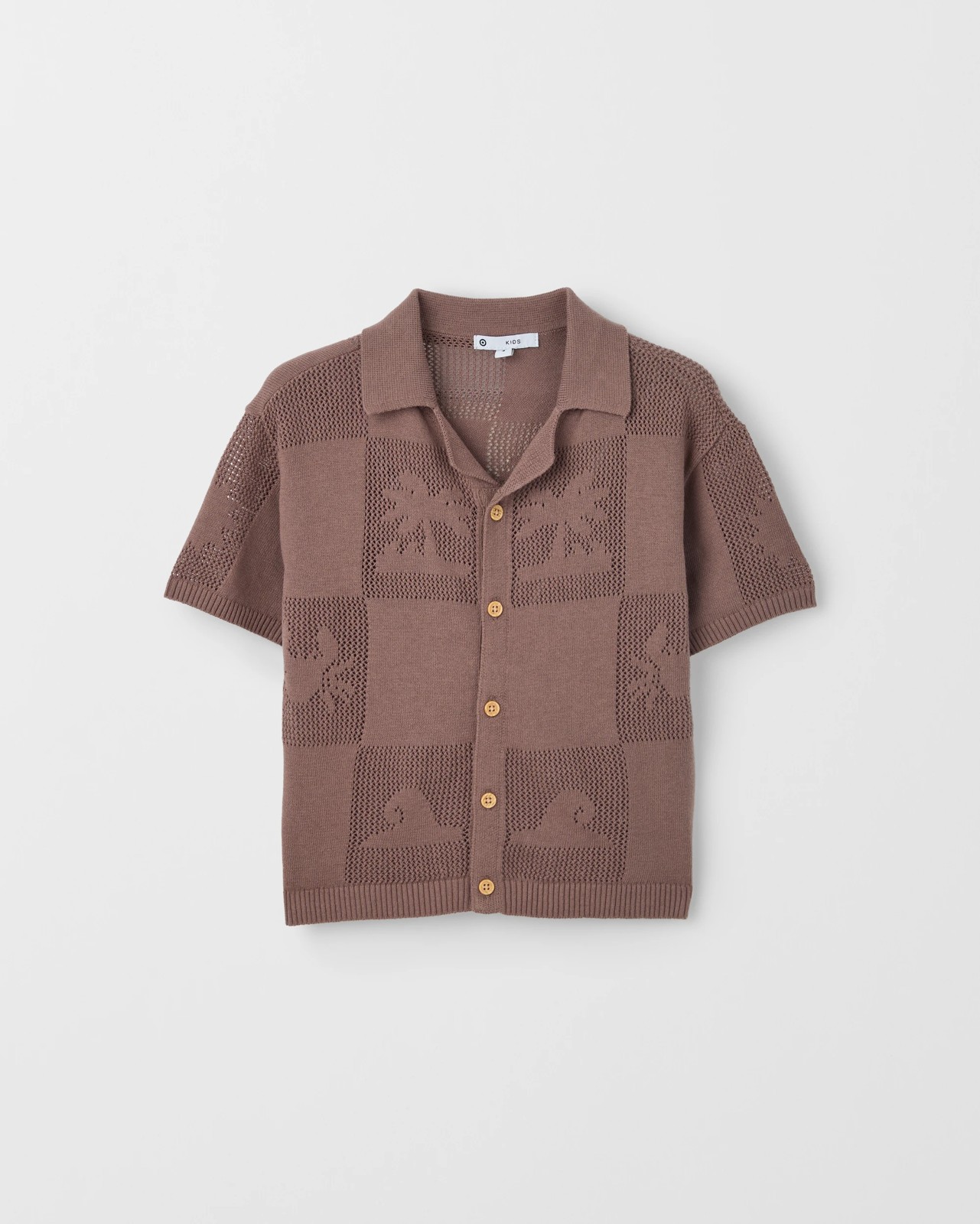 Australian Cotton Short Sleeve Knit Shirt - Deep Taupe 4 of 6