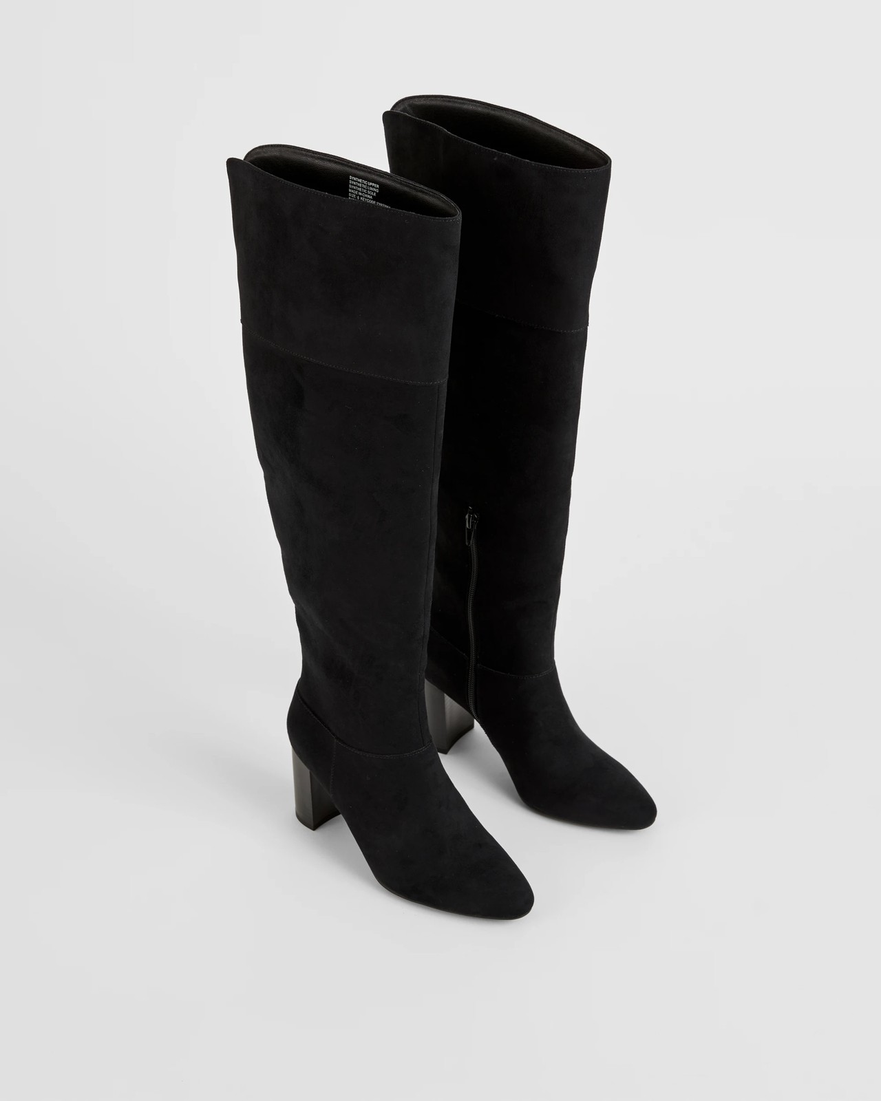 Crystal Extra Long Block Heel Boot - Black 2 of 3