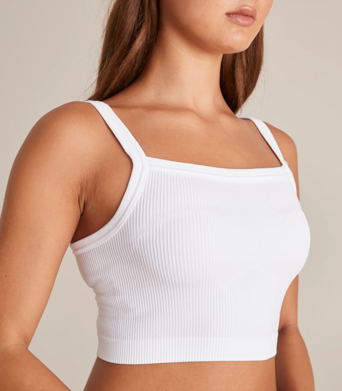 Lily Loves Ribbed Seamfree Longline Square Neck Crop Top; Style: LCT63309 2 of 5