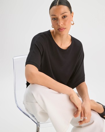Batwing Sleeve Knitted T-Shirt