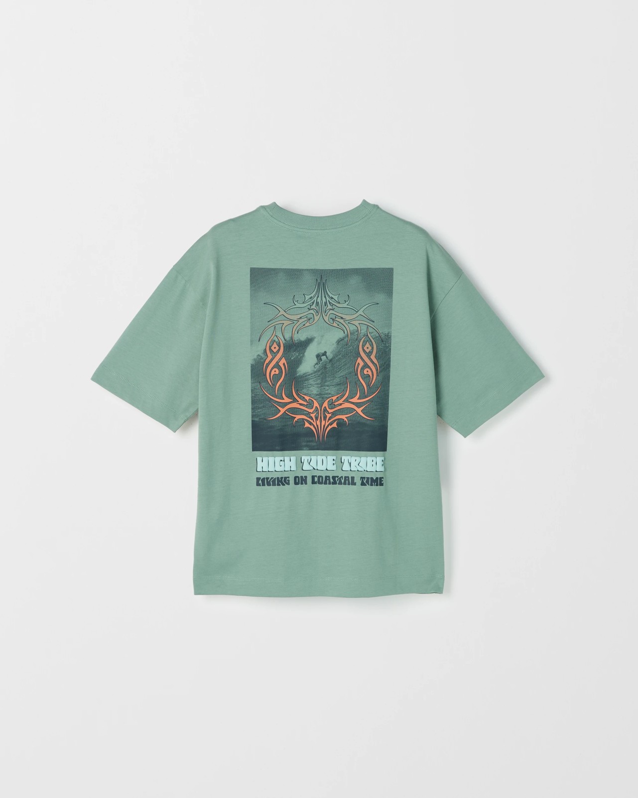 Australian Cotton Graphic Print T-Shirt - Surf Green 3 of 3