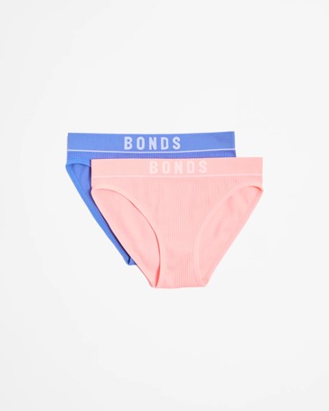Bonds Retro Rib Bikini Briefs 2 Pack